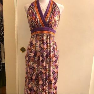 TORY BURCH Halter maxi dress. Like new condition. Size L